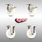 Service Caster 4 Inch 316SS Nylon Wheel Swivel Top Plate Caster Lock Brake 2 Rigid SCC, 2PK SCC-SS316TTL20S414-NYS-2-R-2 - alternate 6
